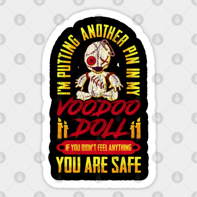 Voodoo Doll Funny Halloween Trick or Treat Sticker by creative