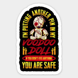 Voodoo Doll Funny Halloween Trick or Treat Magnet