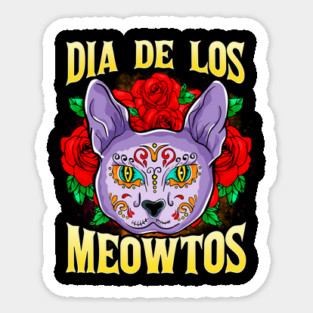 Dia de los Meowtos Funny Halloween Cat Trick or Treat Magnet