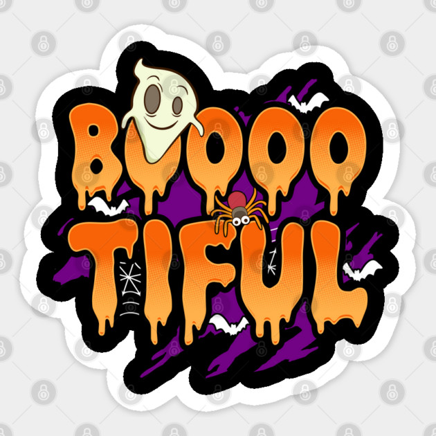 Boo-tiful Funny Halloween Ghost Trick or Treat Sticker by creative