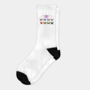 Fibromyalgia Butterflies Socks