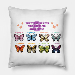 Fibromyalgia Butterflies Pillow
