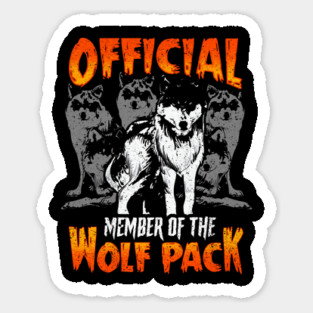 Official Member of the Wolf Pack Vintage Grunge Halloween Magnet