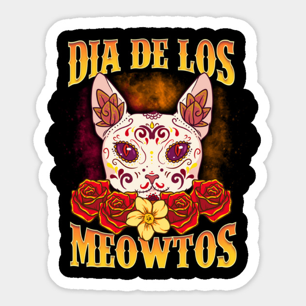 Dia de los Meowtos Beautiful Halloween Cat Trick or Treat Magnet by creative
