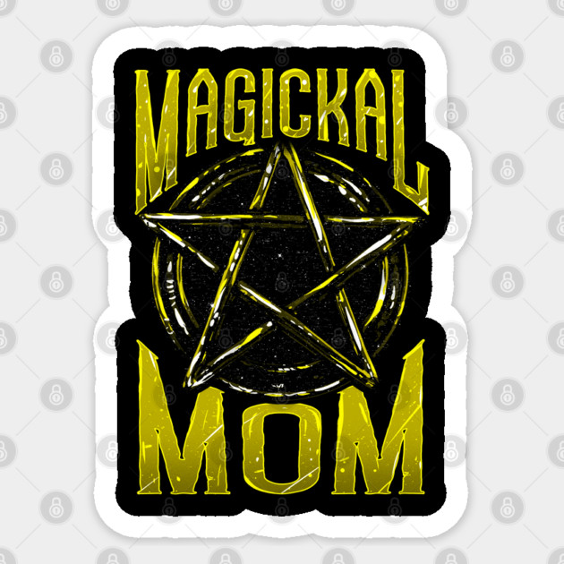 Magical Mom Pentagram Symbol Funny Occult Vintage Halloween Sticker by creative