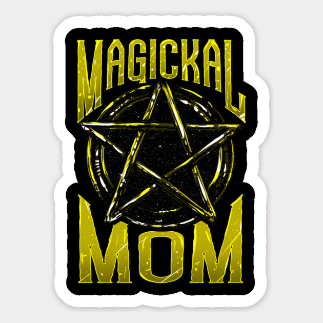 Magical Mom Pentagram Symbol Funny Occult Vintage Halloween Magnet by creative