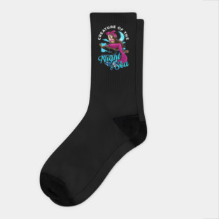 Mermaid Witch Creature of the Night & Sea Halloween Gift Socks