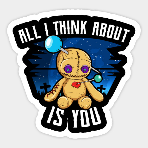 Funny Voodoo Doll All I think about is you Halloween Trick or Treat Magnet by creative