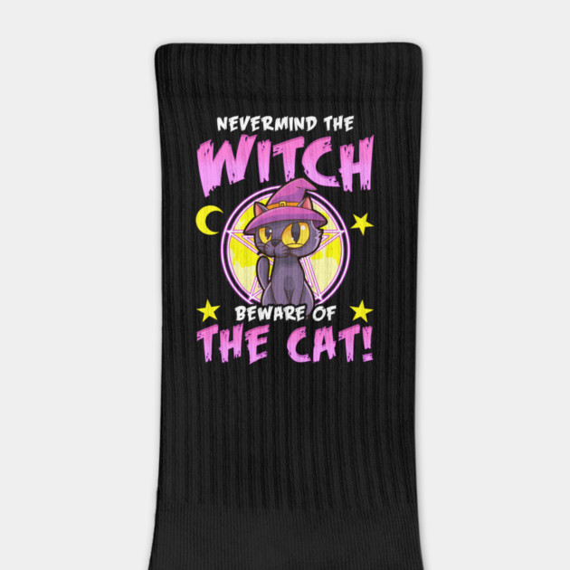 Beware of the Cat! Cute Halloween Black Kitten Gift by creative