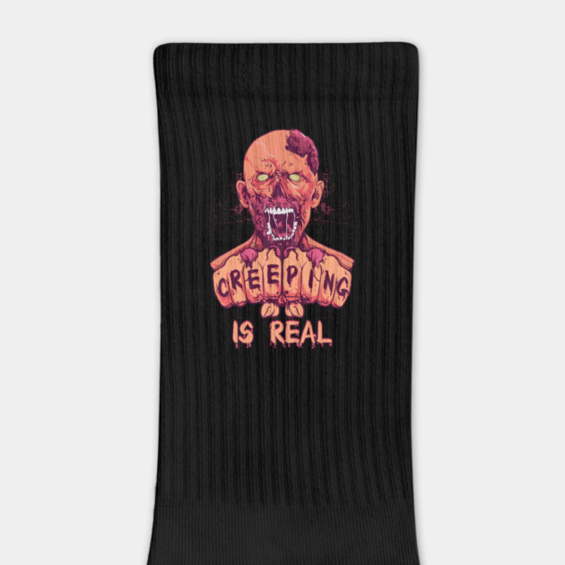 Creeping is Real Spooky Halloween Zombie Character Gift by creative