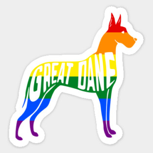 Rainbow Great Dane Pride - Pride Month - LGBT Gifts - Pride Flag Great Dane Magnet