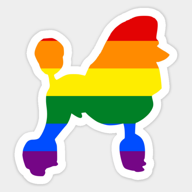 Rainbow Poodle Pride - Pride Month - LGBT Gifts - Pride Flag Poodle Magnet by Yesteeyear