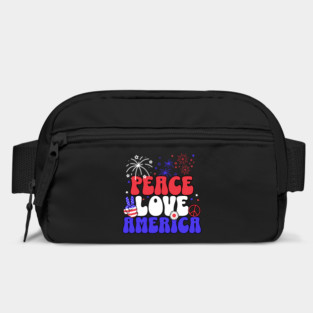 Retro Peace Love and America Bag