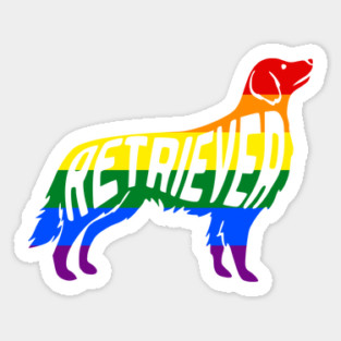 Rainbow Golden Retriever Pride - Pride Month - LGBT Gifts - Pride Flag Retriever Magnet