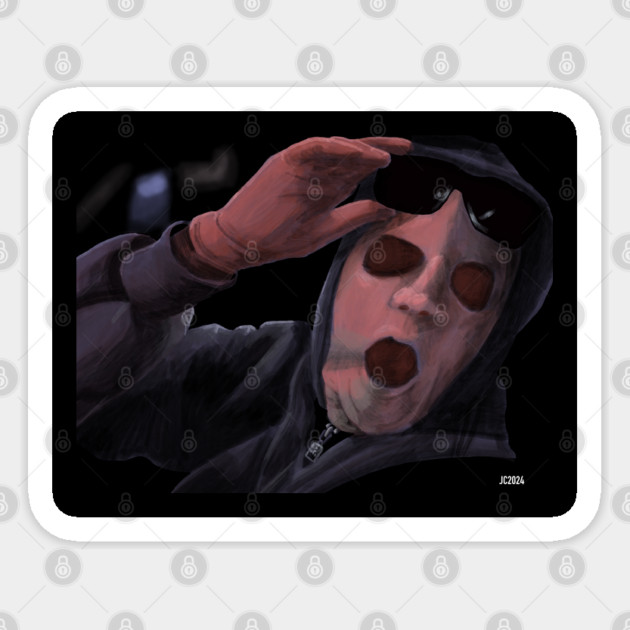 Hollow Man "Sunglasses At Night" Sebastian Caine painting (digital) Sticker by StagArtStudios