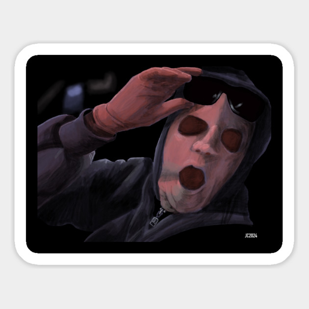 Hollow Man "Sunglasses At Night" Sebastian Caine painting (digital) Magnet by StagArtStudios
