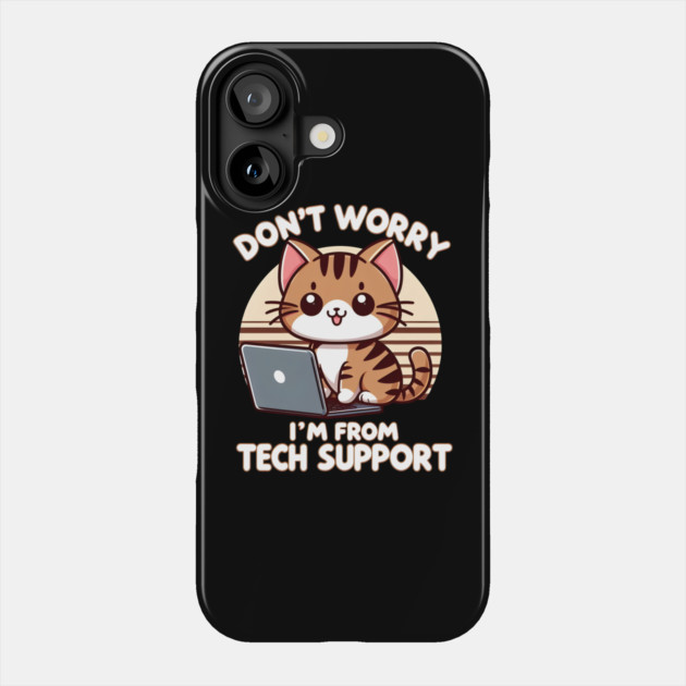 Cat Tech Support Specialist Phone Case by MakerMind8.2