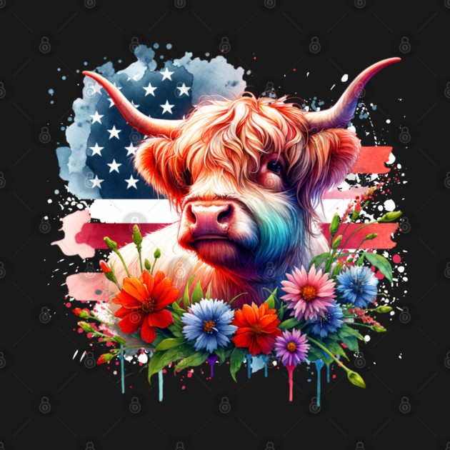 Patriotic 4th of July Cow by HolidayBug