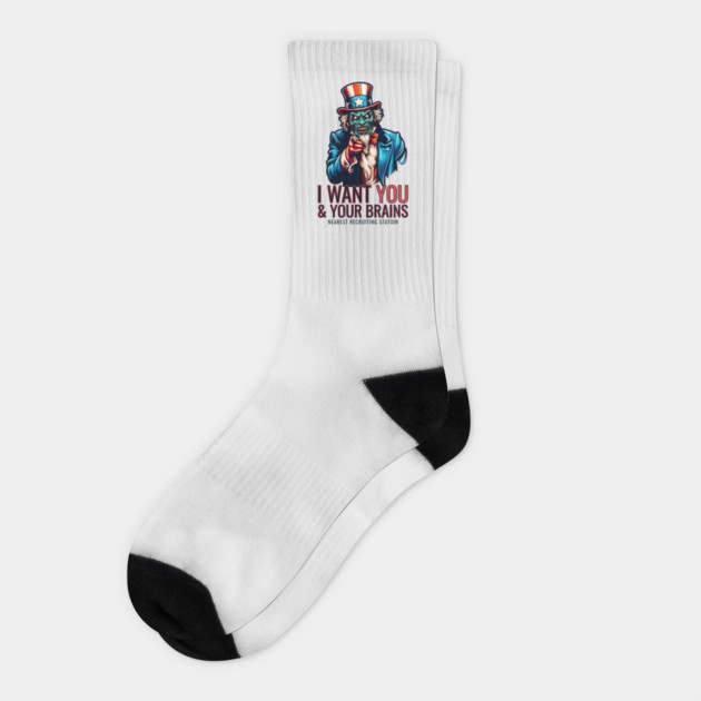 Zombie Uncle Sam Socks by HolidayBug