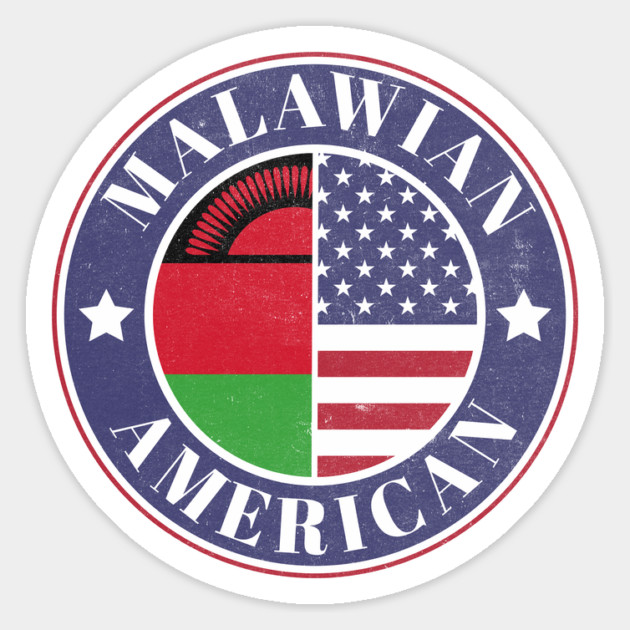 Proud Malawian-American Badge - Malawi Flag Magnet by Yesteeyear