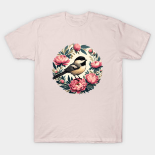Peony Chickadee T-Shirt