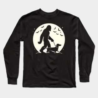 Bigfoot's Moonlit Walk Long Sleeve T-Shirt