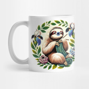 Knitting Sloth Mug