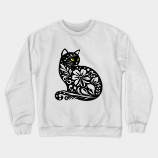 Flower Cat Crewneck Sweatshirt