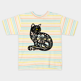 Flower Cat Kids T-Shirt