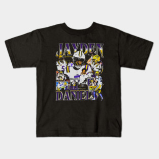 Jayden Daniels College Vintage Bootleg Kids T-Shirt