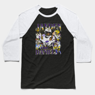 Jayden Daniels College Vintage Bootleg Baseball T-Shirt