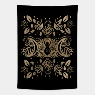 Triple Moon Goddess Tapestry