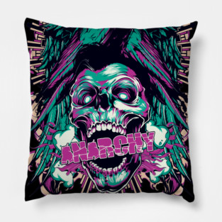 Anarchy Skull Poster Pillow