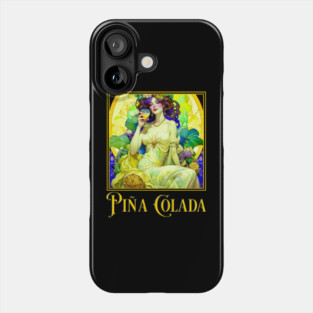 Art Nouveau Pina Colada Phone Case