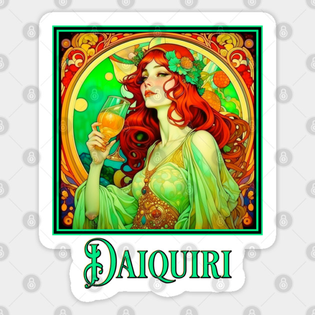 Art Nouveau Daiquiri Sticker by HolidayBug