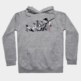 seven samurai / shadows silhoutte style Hoodie