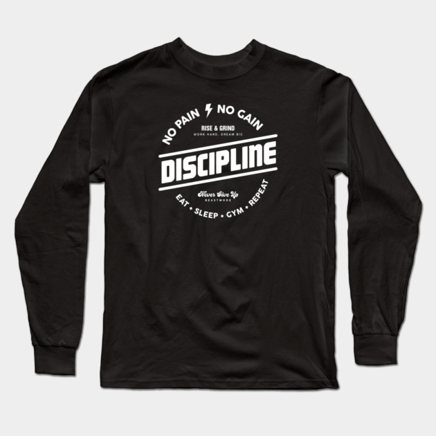DISCIPLINE Long Sleeve T-Shirt by artslaves