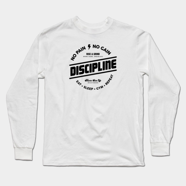 DISCIPLINE Long Sleeve T-Shirt by artslaves