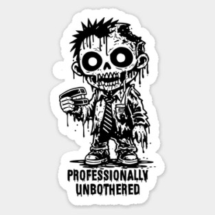 PROFESSIONALLY UNBOTHERED Sticker