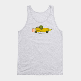 Frog in a Pencil Car Tank Top