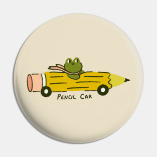 Frog in a Pencil Car Pin