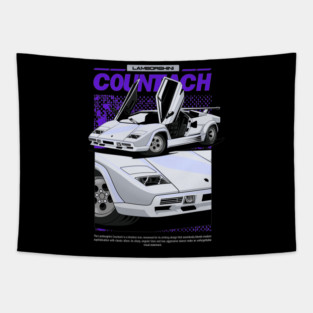 Lamborghini Countach Tapestry
