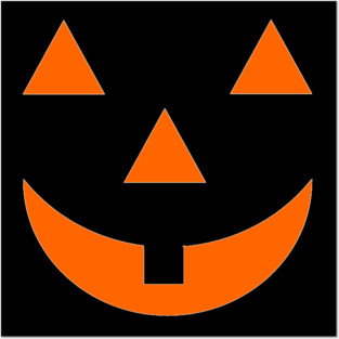Jack O Lantern Halloween Pumpkin Face Mask Smiley Posters and Art