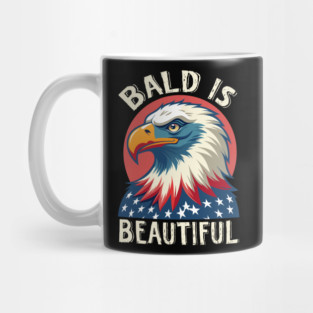 Bald is Beautiful 4th Of July Mug