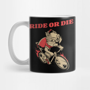 cat cyclist Mug