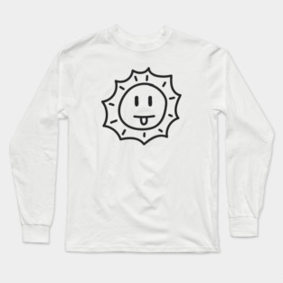 Cute Doodle sun sticking out tongue Long Sleeve T-Shirt
