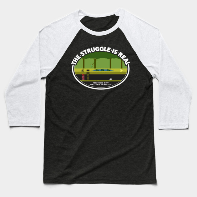 Pitfall - The Struggle is Real (Activision) Baseball T-Shirt by Chewbaccadoll