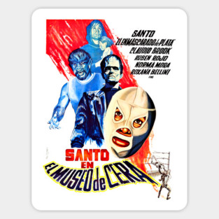 El Santo en El Museo de Cera The Wax Museum 1963 Sticker