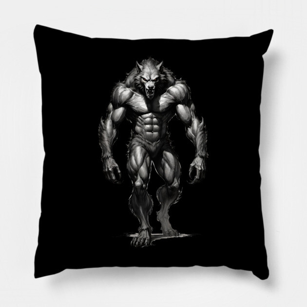 Werewolf Sketch Pillow by Grave Digs