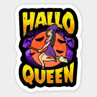 Hallo Queen Halloween Witch Fun Gift Sticker